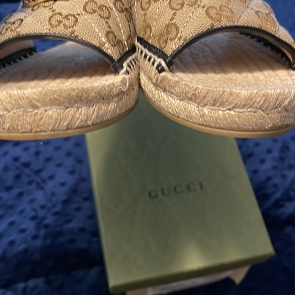 GG MATELASSÉ CANVAS ESPADRILLE SANDAL - Picture 6 of 10